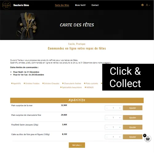 Site Commande en ligne Carte de fêtes