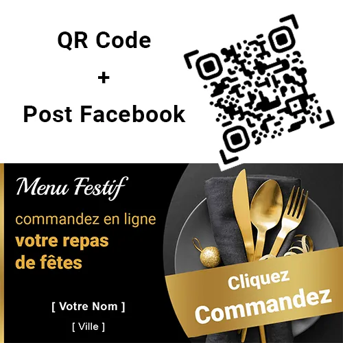 Site commande en ligne – Pack communication (QR code + Post)