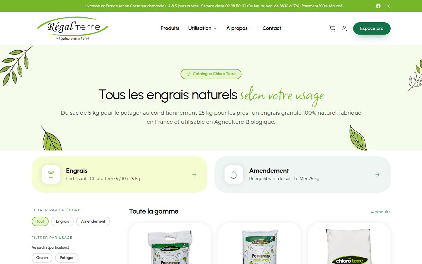 Site e-commerce - Régal'Terre v2
