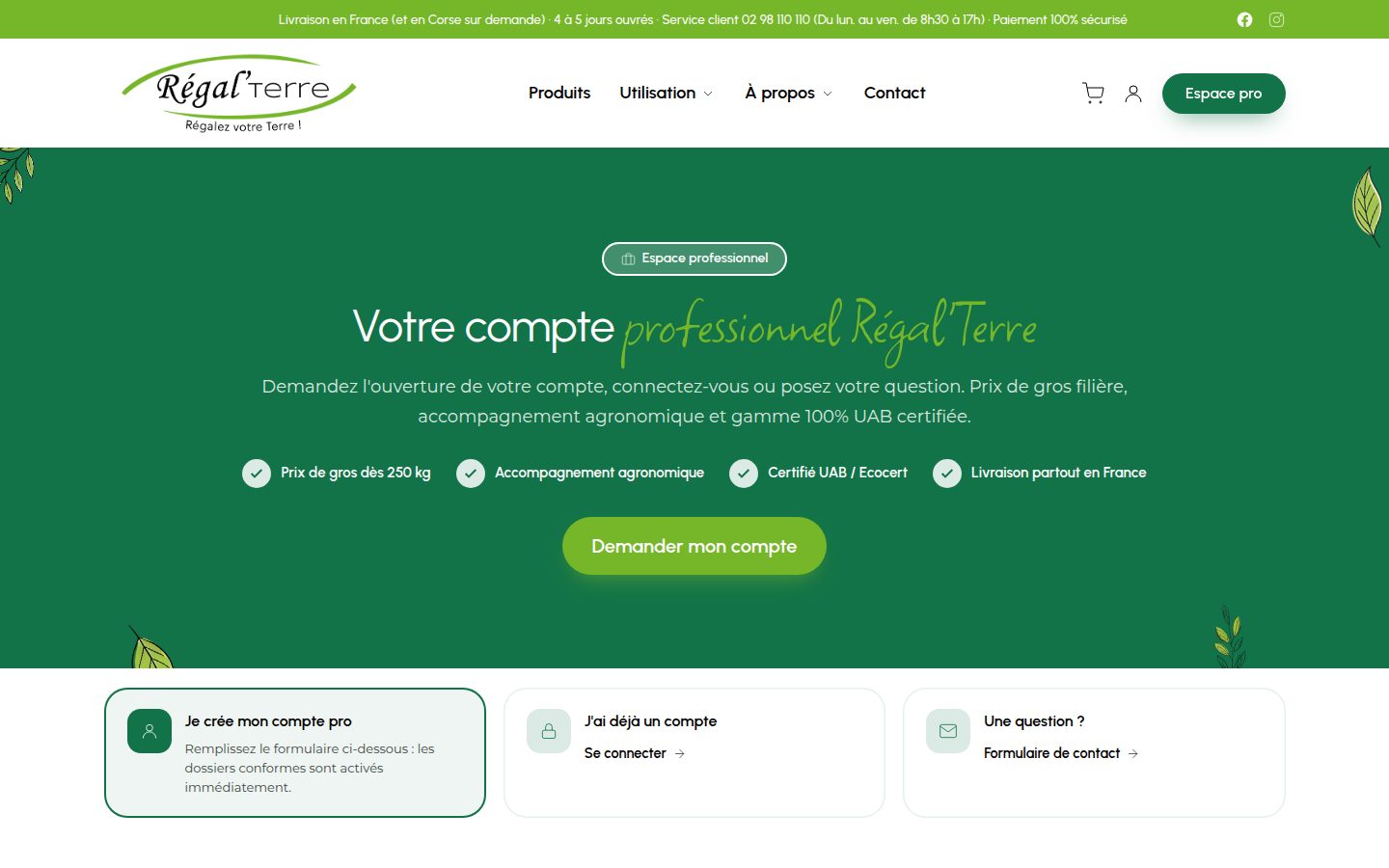 Site e-commerce - Régal'Terre v2