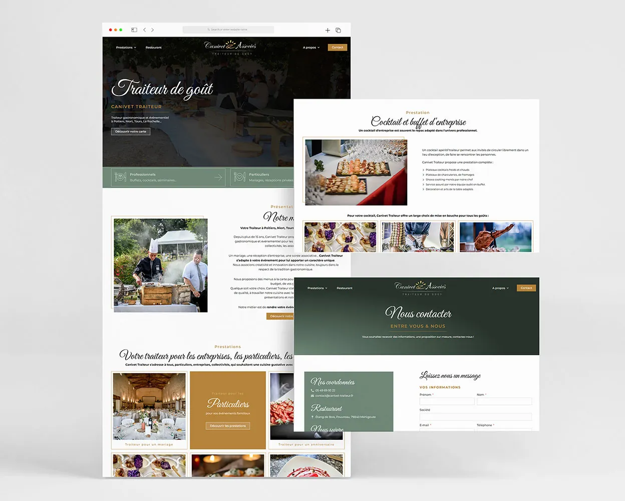Site Web - Canivet Traiteur